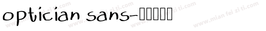 optician sans字体转换
